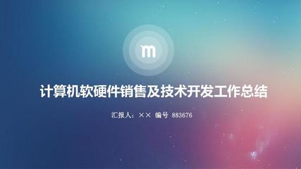 計(jì)算機(jī)軟硬件銷售及技術(shù)開(kāi)發(fā)工作總結(jié)述職匯報(bào)